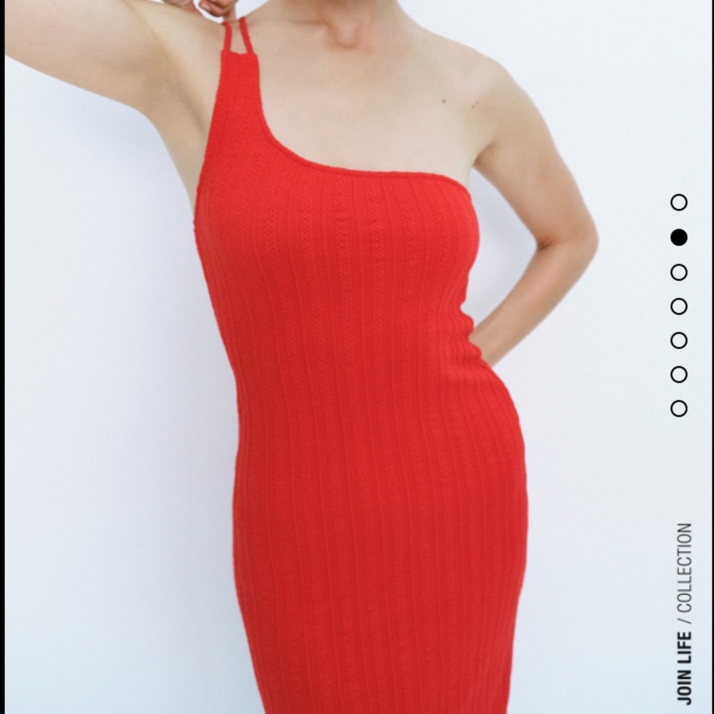 ZARA ASYMMETRIC CABLE KNIT dress